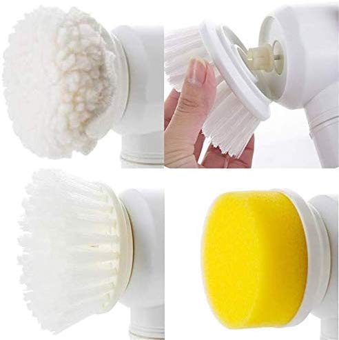 Electric Cleaning Brush, Electric Rotary Cleaning Brush with 3 Brush Heads Insulator Polisher Bathroom Shower Tub Kitchen Stove Floor Car