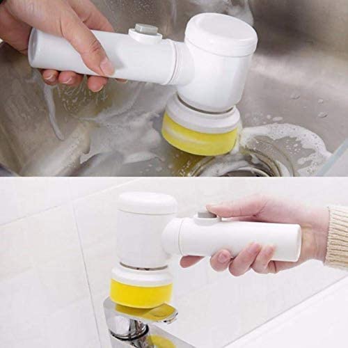 Electric Cleaning Brush, Electric Rotary Cleaning Brush with 3 Brush Heads Insulator Polisher Bathroom Shower Tub Kitchen Stove Floor Car