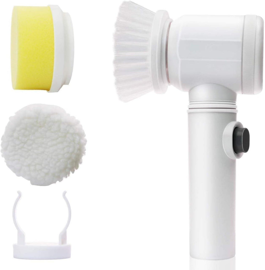Electric Cleaning Brush, Electric Rotary Cleaning Brush with 3 Brush Heads Insulator Polisher Bathroom Shower Tub Kitchen Stove Floor Car