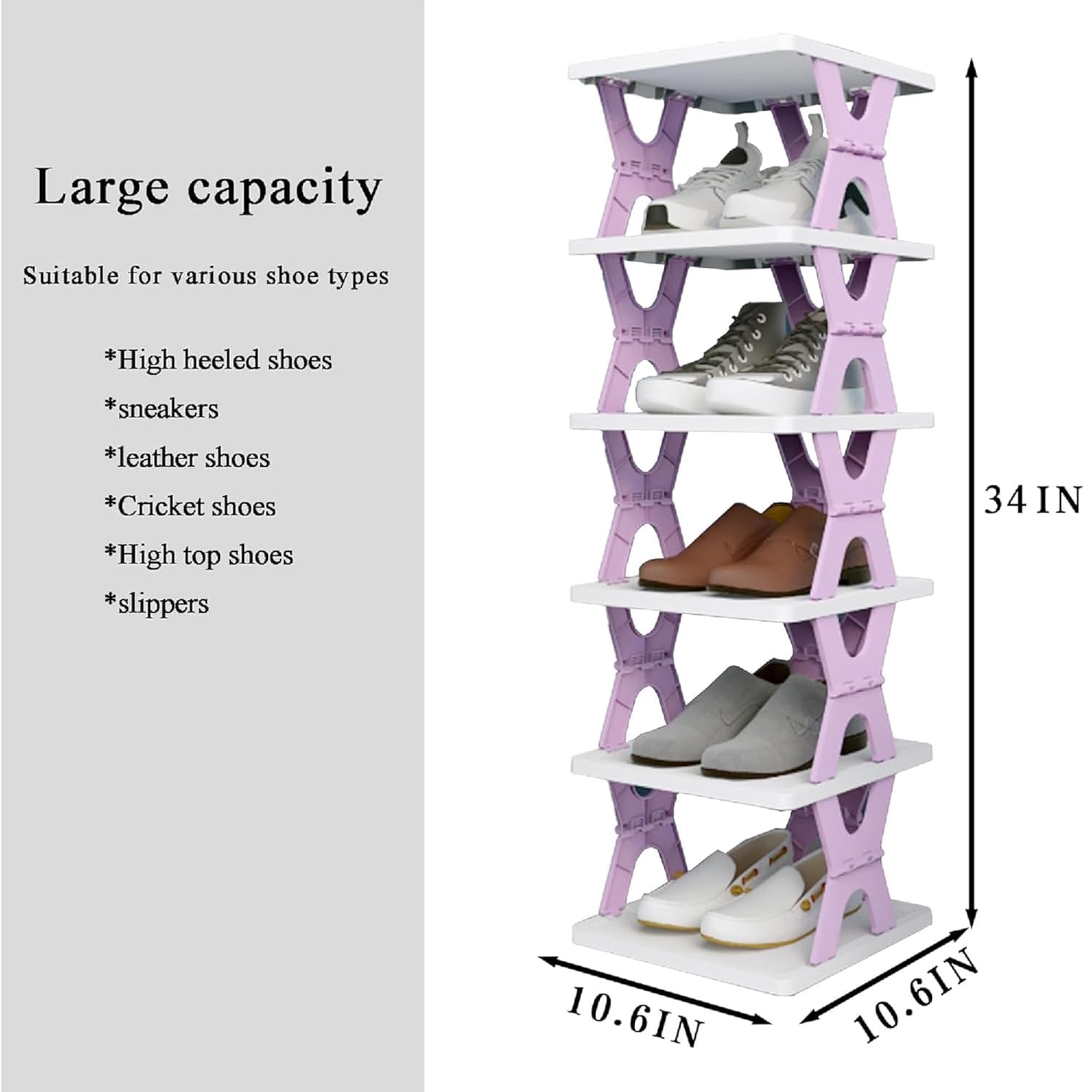 Foldable Shoe Rack (Multicolor)