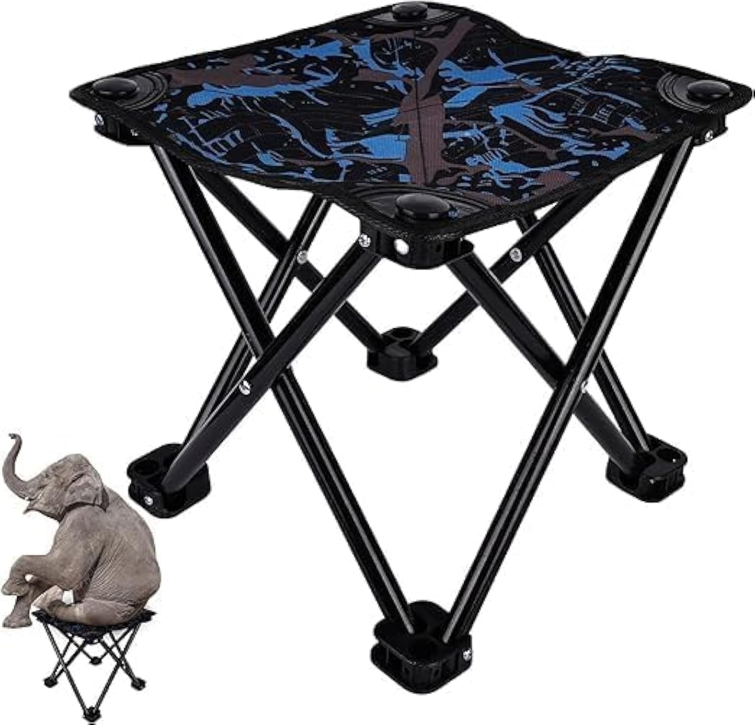 Folding Outdoor Portable Stool, Lightweight Chair Heavy Duty Camping Fishing Hiking Picnic Garden BBQ Chair Easy to Carry