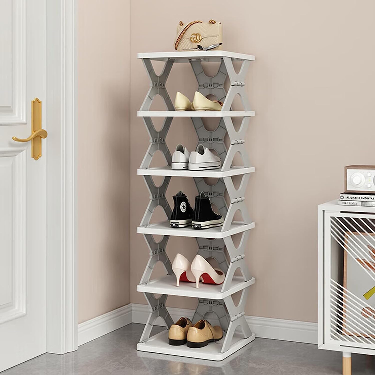 Foldable Shoe Rack (Multicolor)