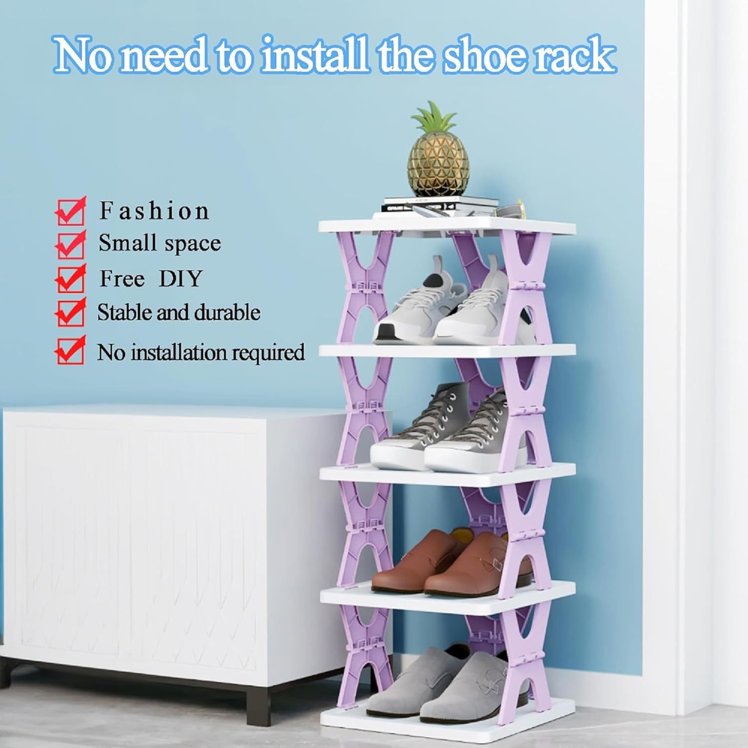 Foldable Shoe Rack (Multicolor)